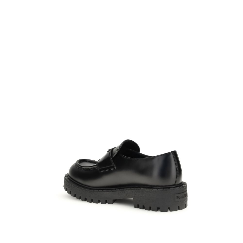Prada Double Chocolate Loafers