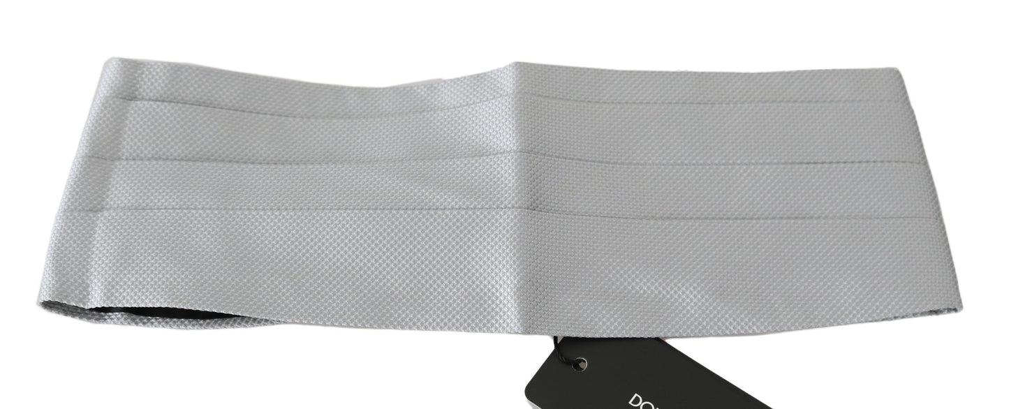 Dolce & Gabbana Elegant Silk Gray Cummerbund