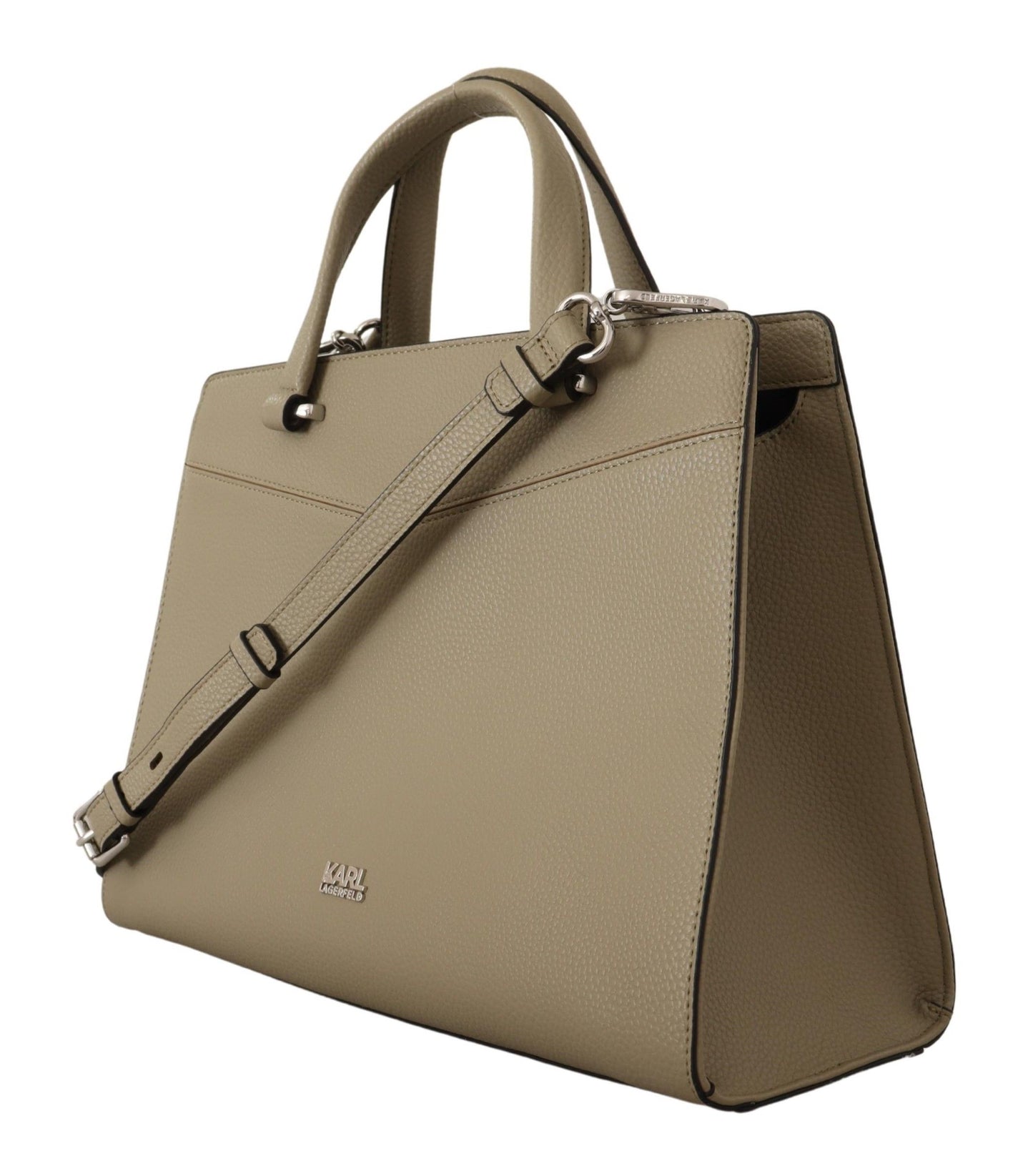 Karl Lagerfeld Enchanting Sage Green Leather Tote