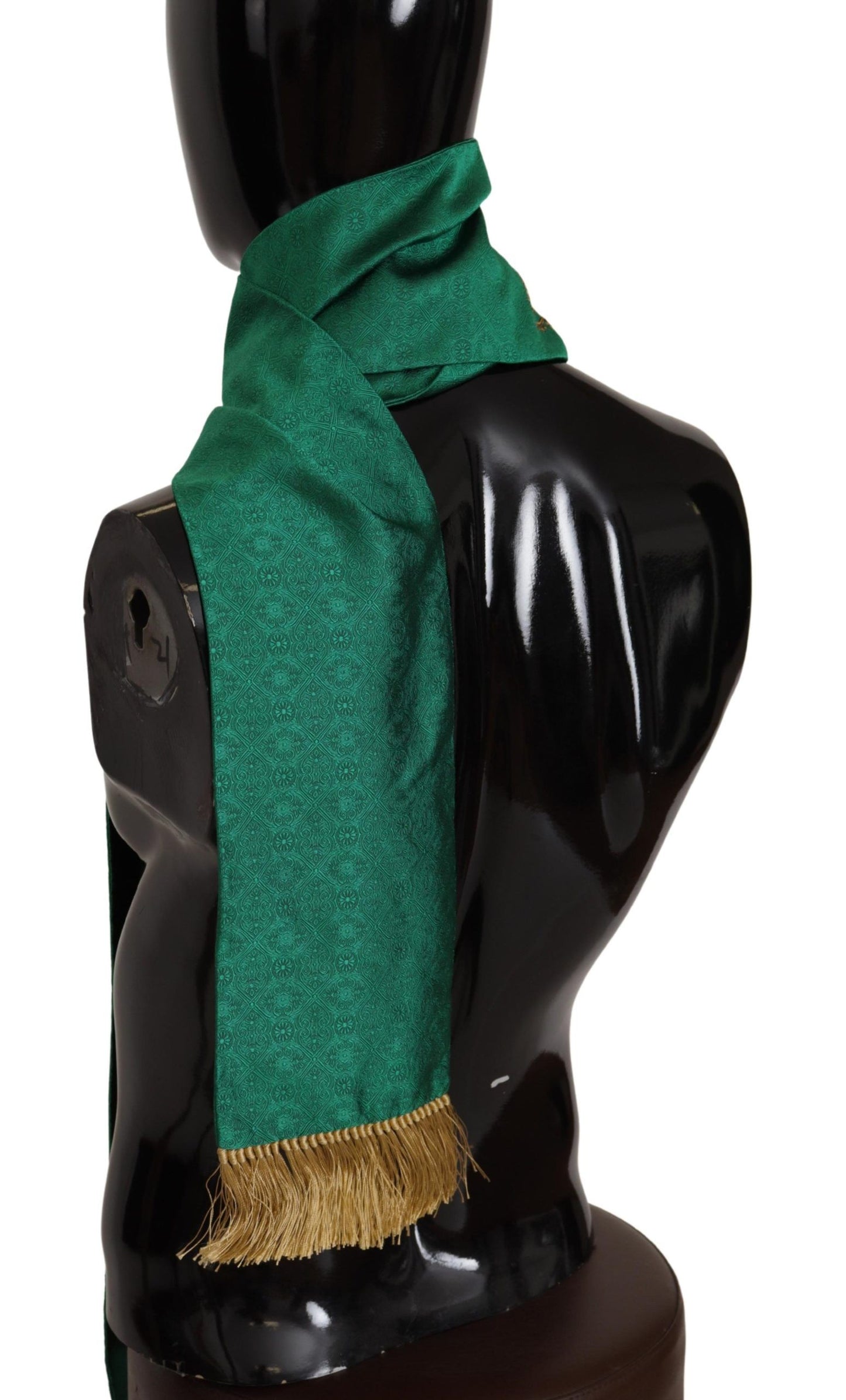 Dolce & Gabbana Elegant Green Silk Blend Men's Scarf