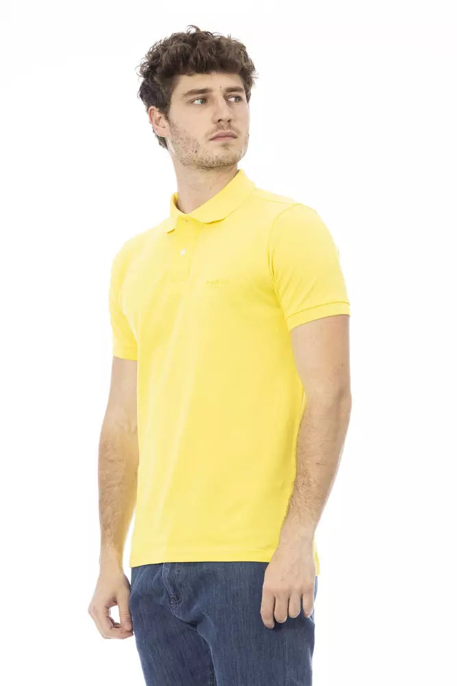 Baldinini Trend Yellow Cotton Men Polo Shirt