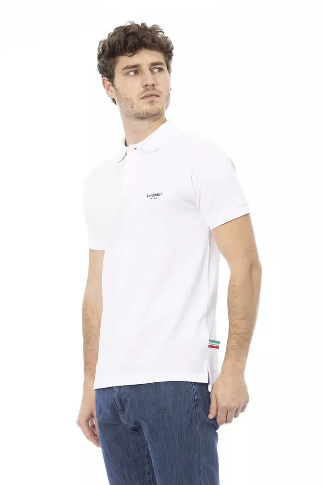 Baldinini Trend White Cotton Men Polo Shirt