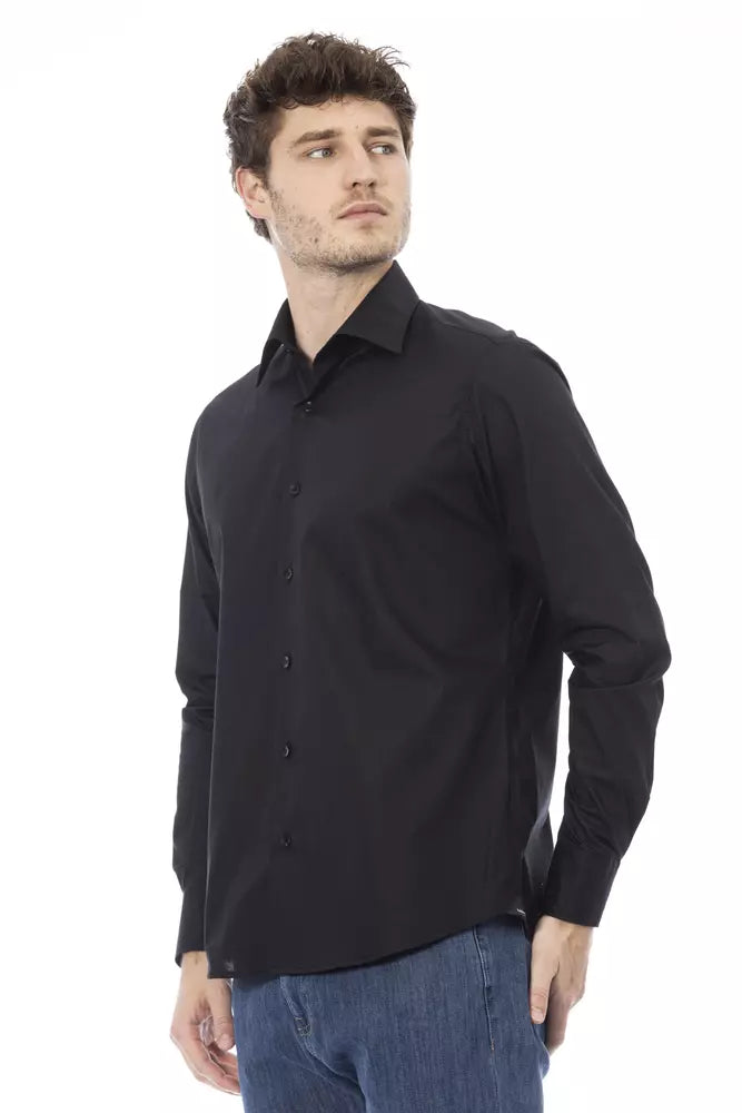 Baldinini Trend Black Cotton Men Shirt