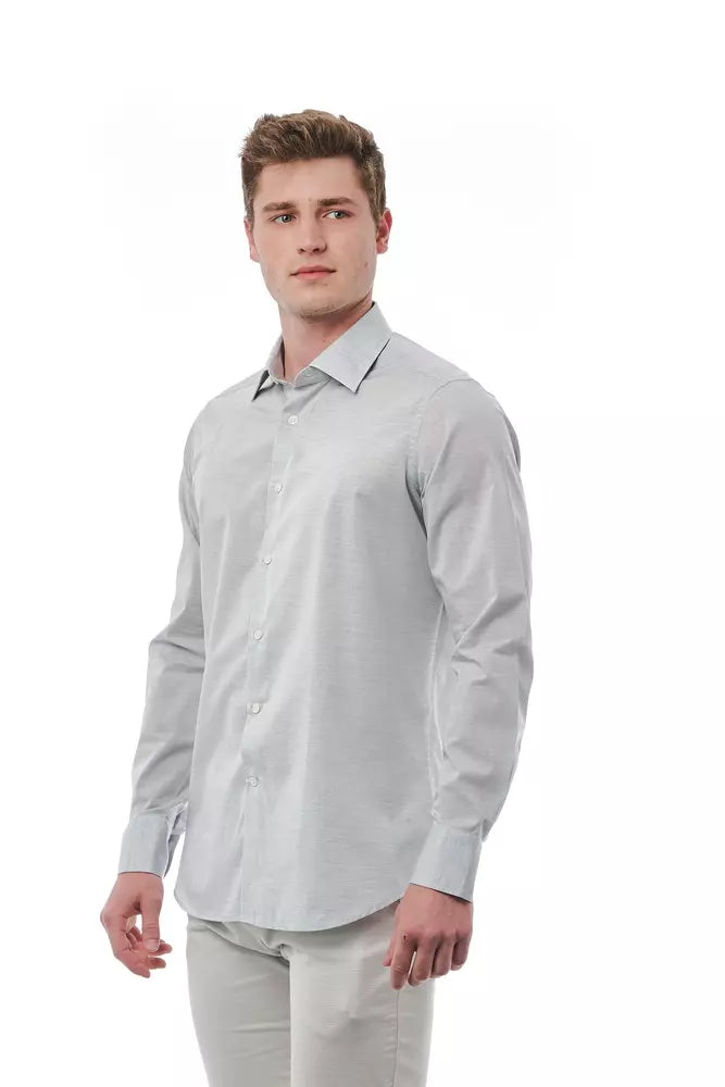 Bagutta Gray Cotton Men Shirt