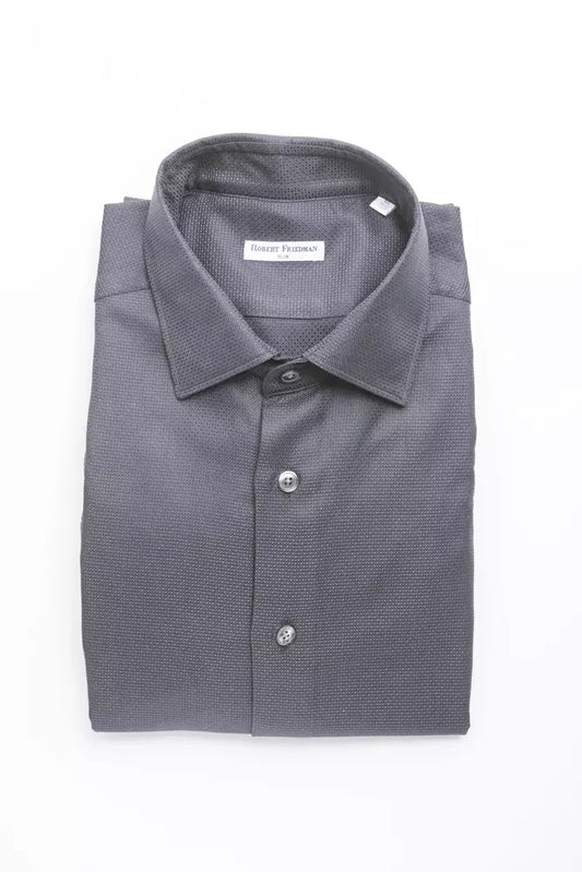 Robert Friedman Blue Cotton Men's Shirt