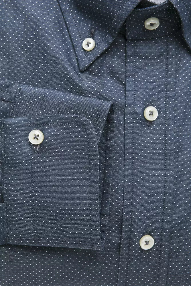 Robert Friedman Blue Cotton Men's Shirt