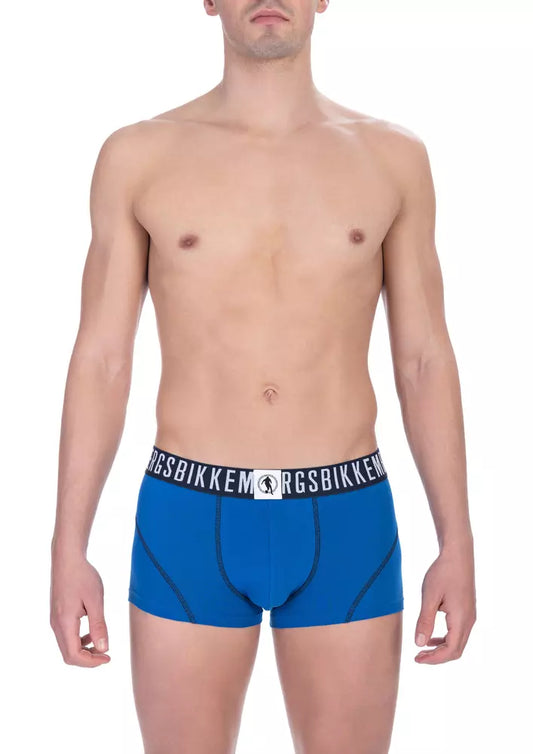 Bikkembergs Blue Cotton Men's Trunk Underwear Pack