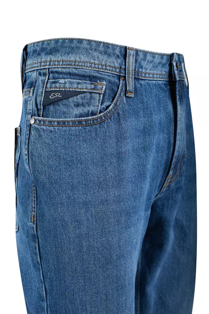 Yes Zee Blue Cotton Men Jeans