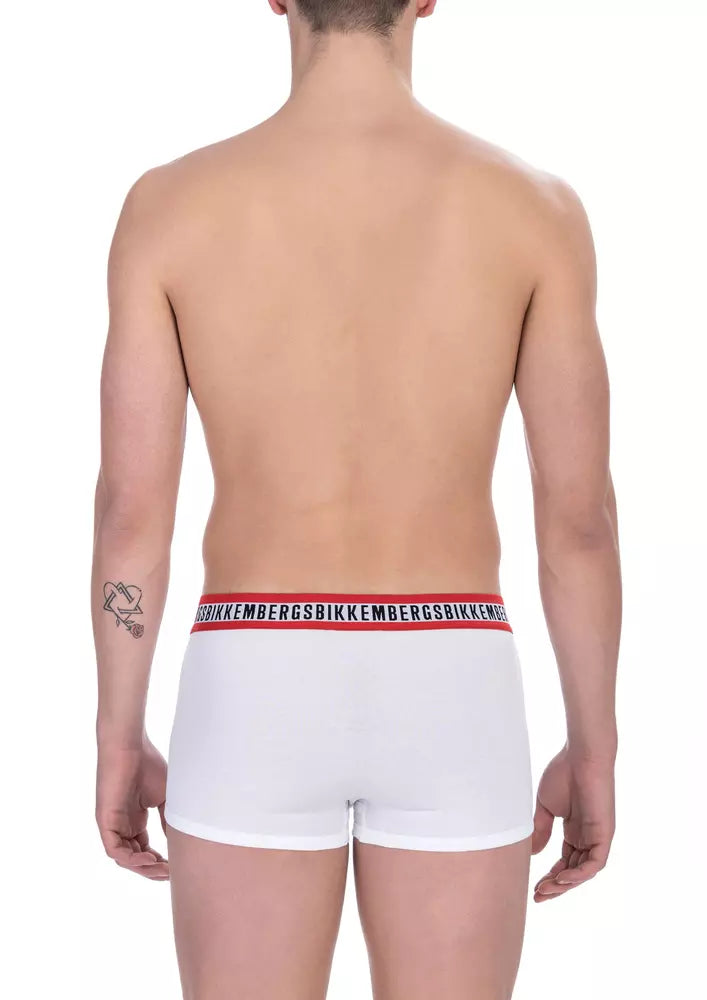 Bikkembergs White Cotton Men's Trunk Pack