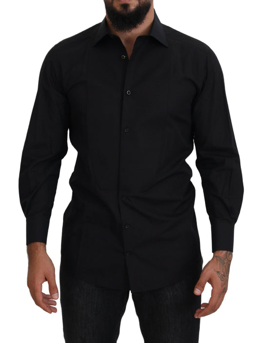 Dolce & Gabbana Elegant Black Formal Long Sleeve Shirt