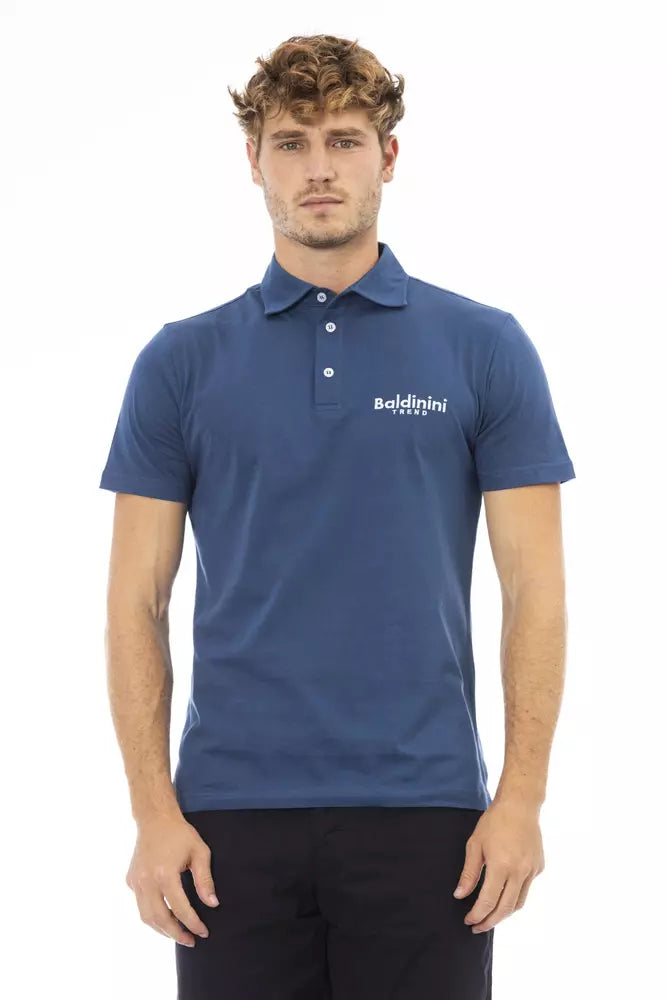 Baldinini Trend Blue Cotton Men Polo Shirt