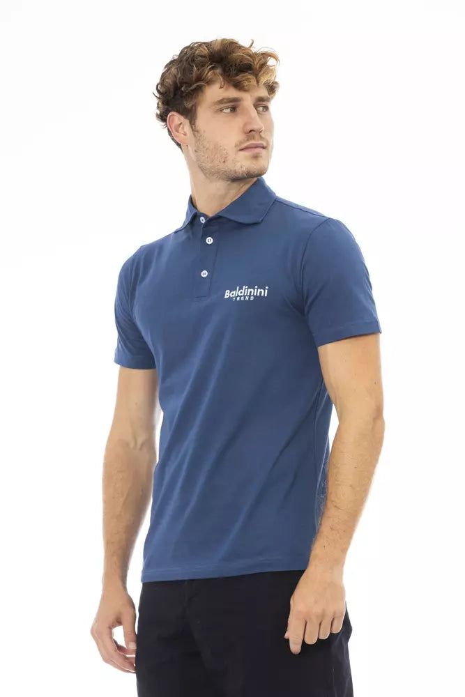 Baldinini Trend Blue Cotton Men Polo Shirt