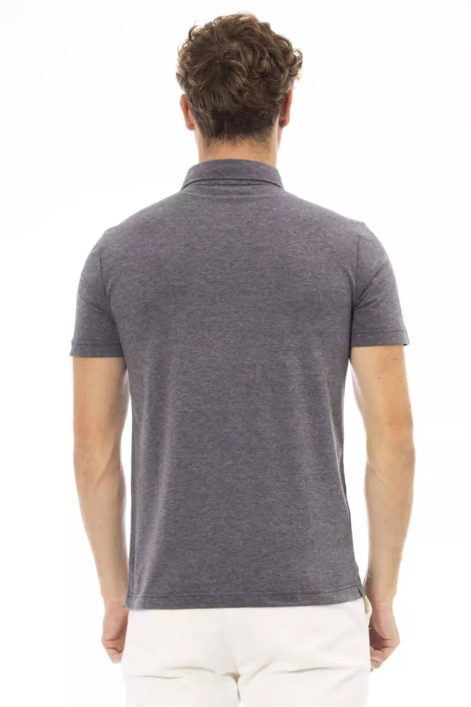 Baldinini Trend Gray Cotton Men Polo Shirt