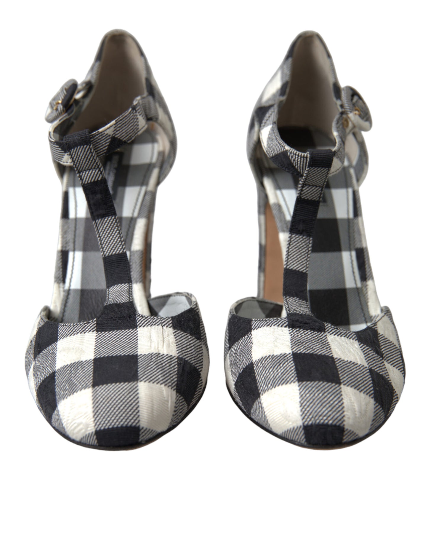 Dolce & Gabbana Chic Gingham T-Strap Pumps: Timeless Mary Jane Heels