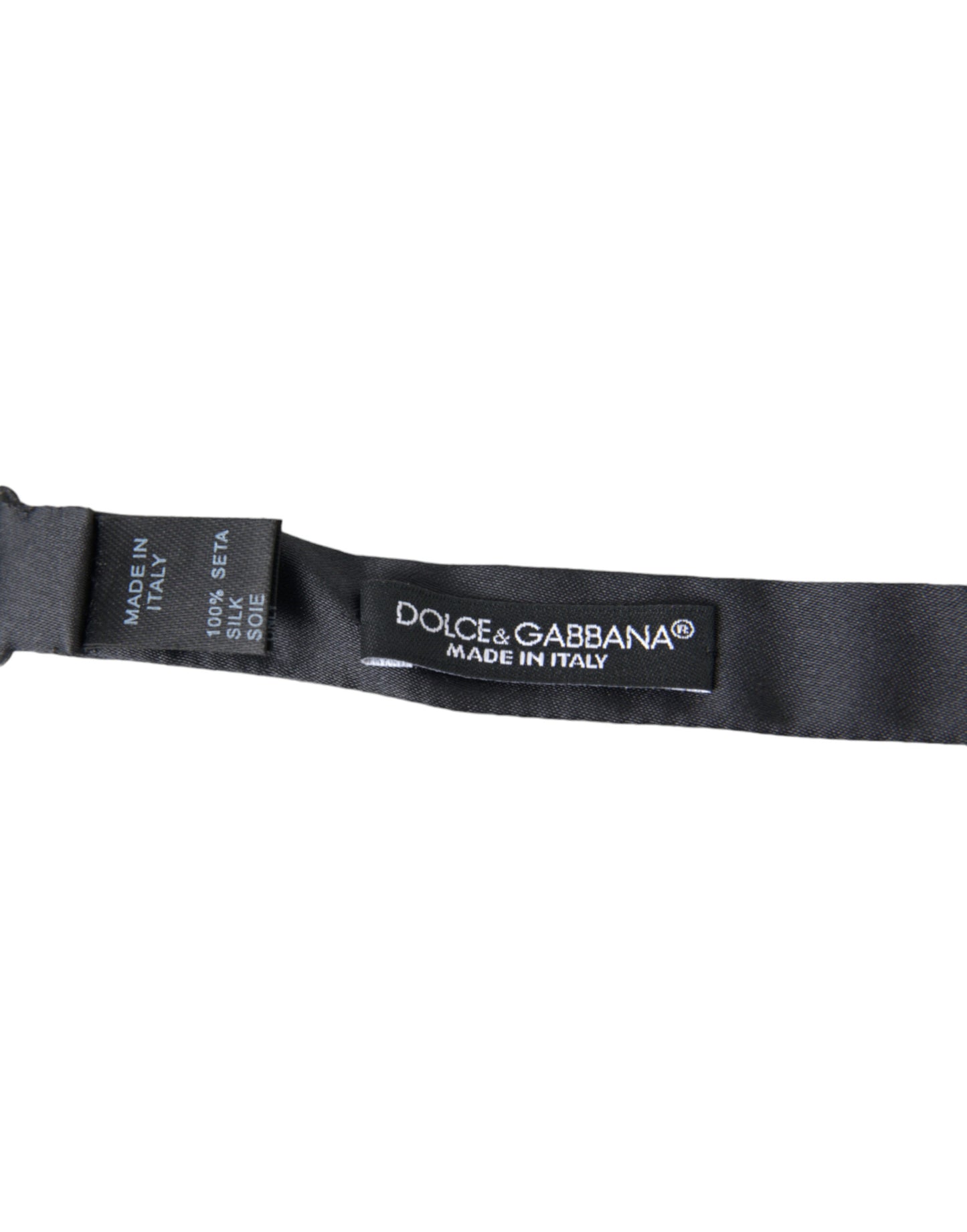 Dolce & Gabbana Elegant Anthracite Gray Silk Bow Tie