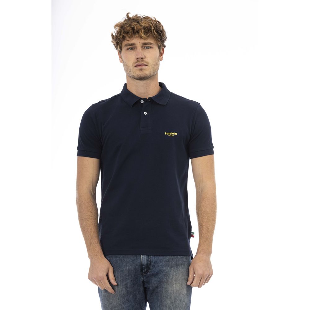 Baldinini Trend Blue Cotton Men Polo Shirt