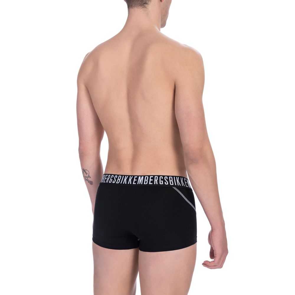 Bikkembergs Black Cotton Men's Trunk Underwear Twin Pack