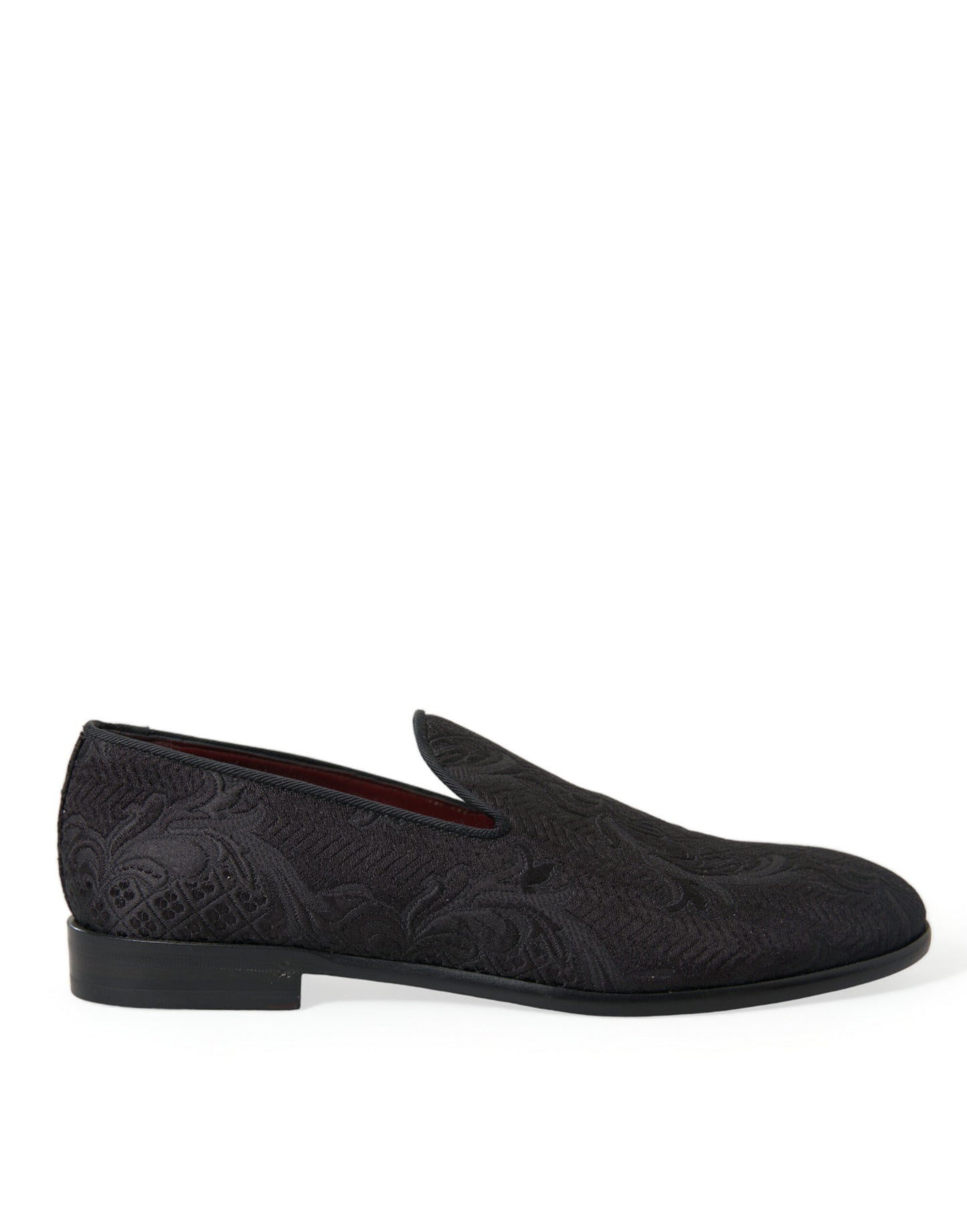 Dolce & Gabbana Elegant Black Brocade Dress Loafers