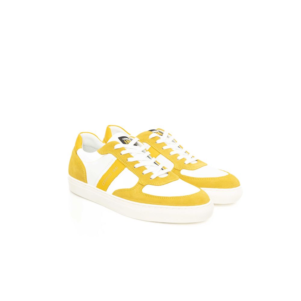 Cerruti 1881 Yellow Leather Men's Sneaker