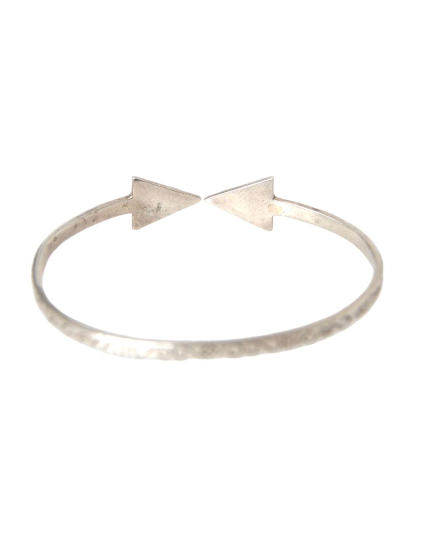 Nialaya Arrow Crystal 925 Silver Bangle Bracelet Women