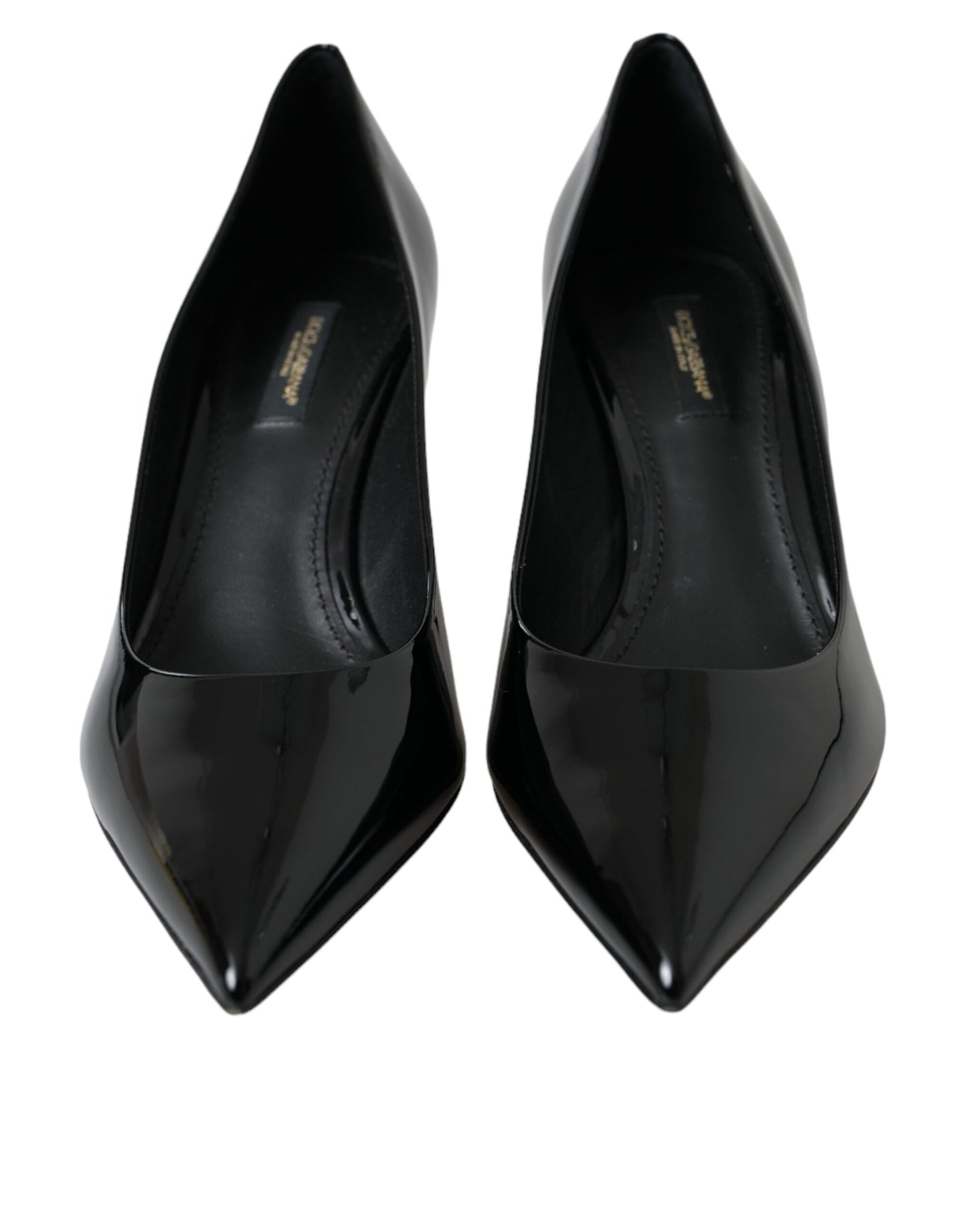 Dolce & Gabbana Black Patent Leather Heels Pumps Shoes