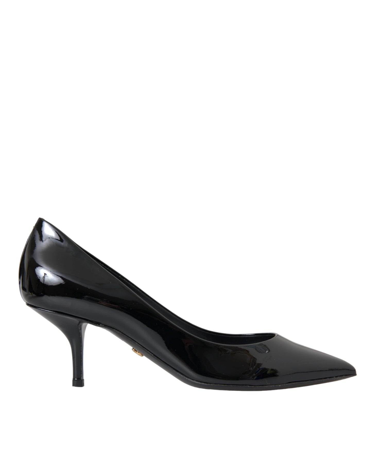 Dolce & Gabbana Black Patent Leather Heels Pumps Shoes