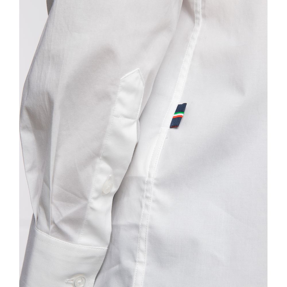 Aeronautica Militare White Cotton Men's Shirt