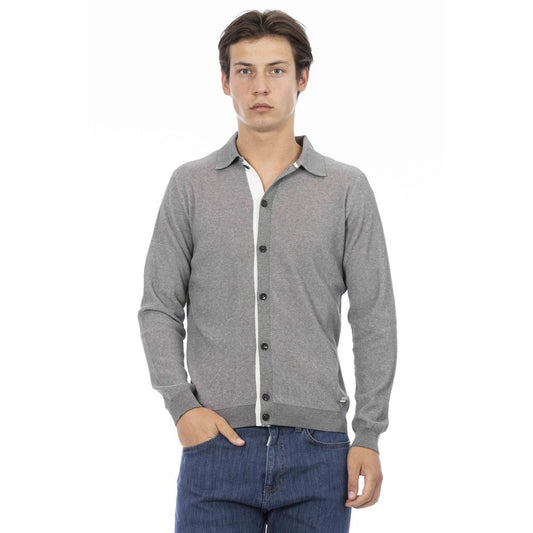 Baldinini Trend Gray Cotton Men Shirt