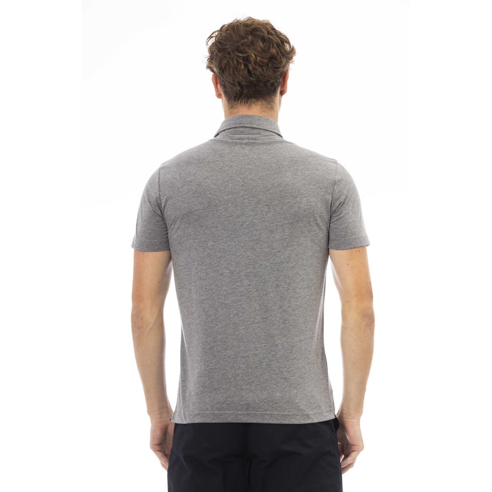 Baldinini Trend Gray Cotton Men Polo Shirt