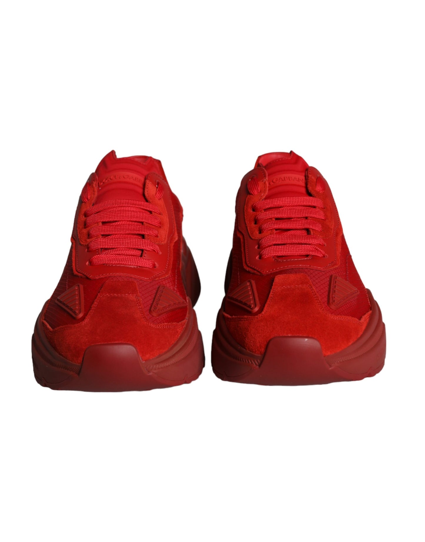 Dolce & Gabbana Red Leather Daymaster Low Top Sneakers Shoes