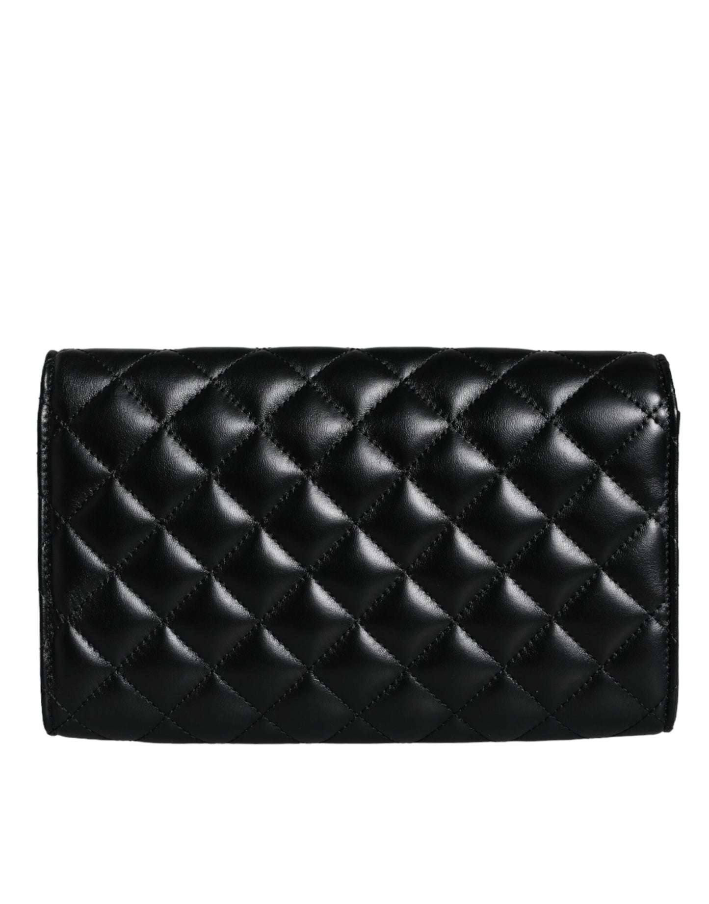 Versace Black Quilted Nappa Leather Crossbody Shoulder Bag