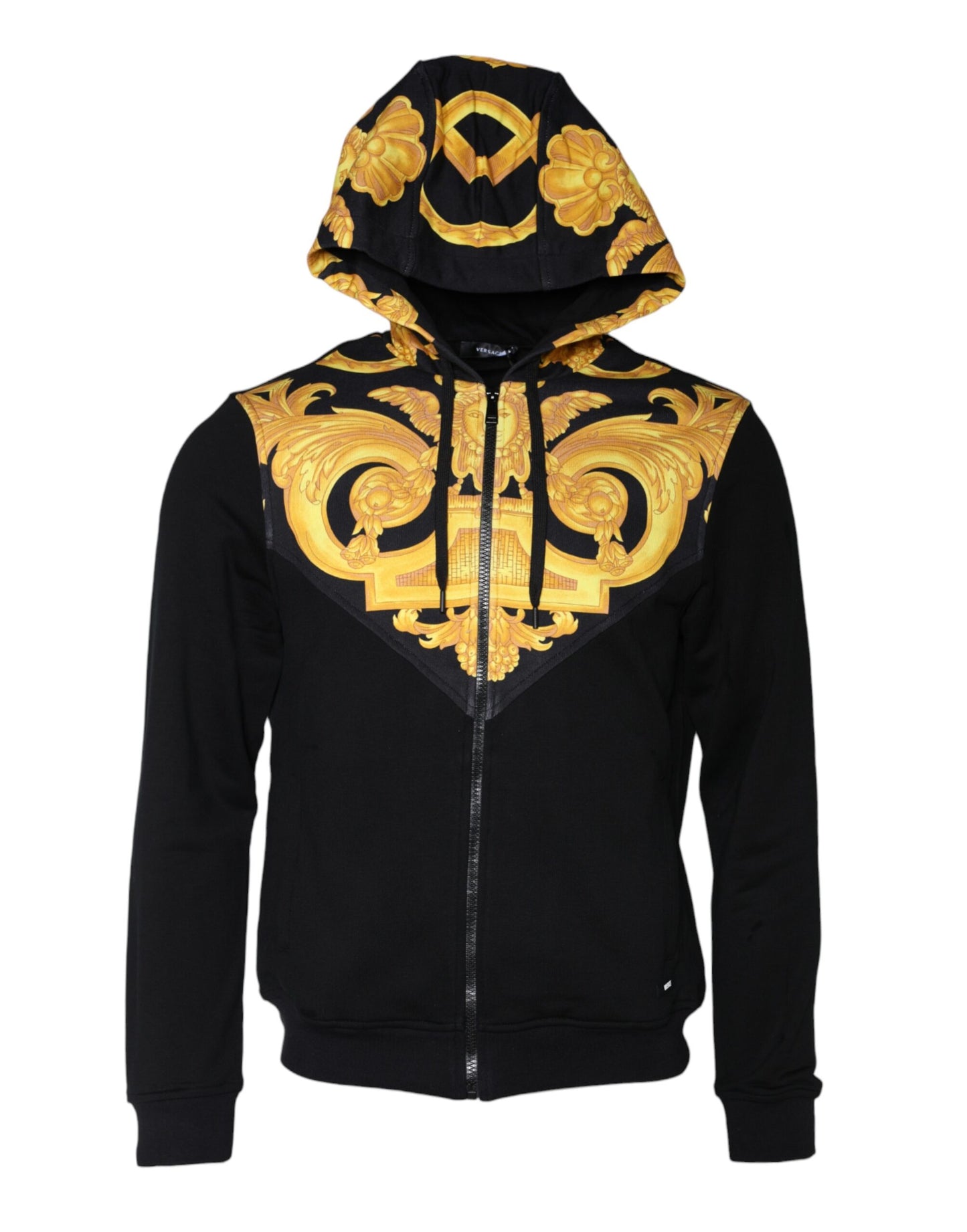 Versace Black Medusa Print Cotton Full Zip HoodieSweatshirt Sweater