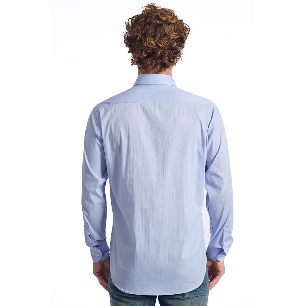 Baldinini Trend Light Blue Cotton Men Shirt