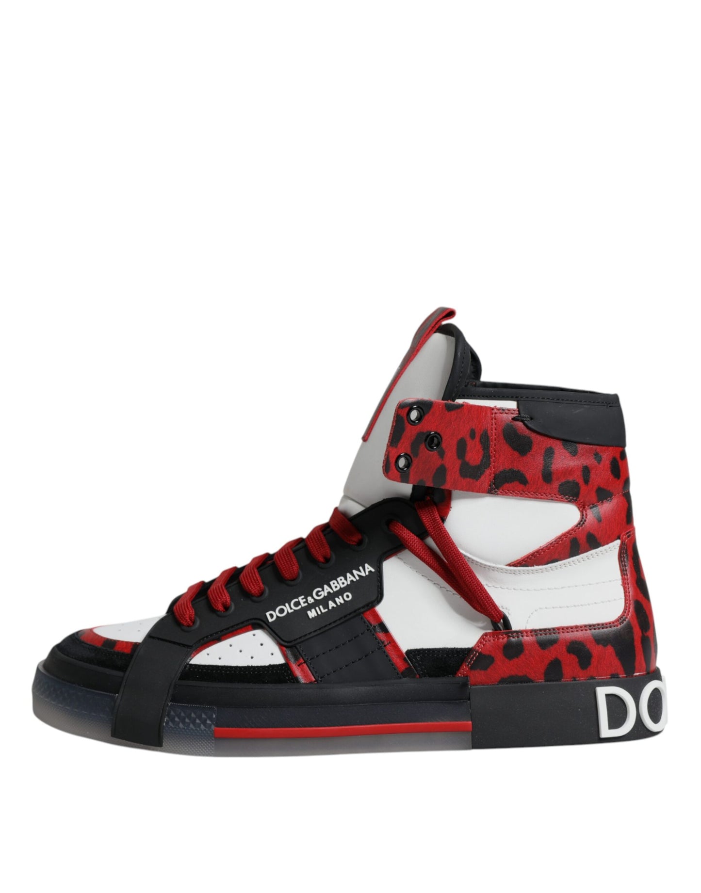 Dolce & Gabbana Multicolor Leather High Top Sneakers Shoes