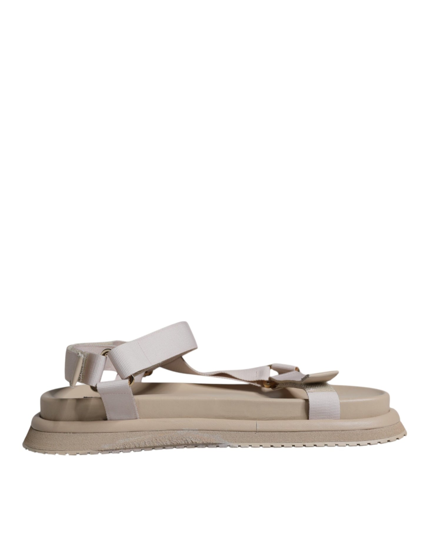 Dolce & Gabbana Beige Nappa Devotion Strap Men Sandals Shoes