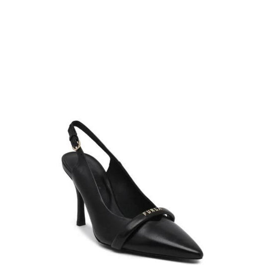 Furla Black Leather Sandal