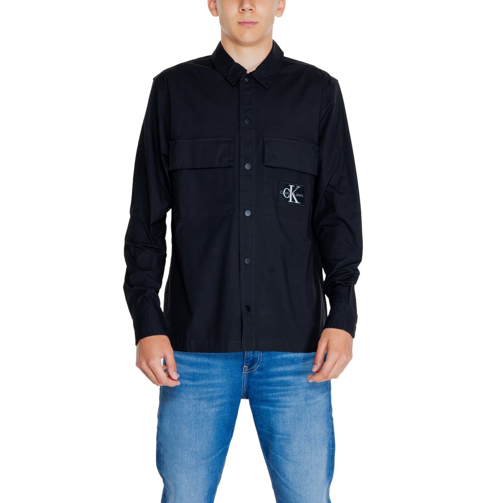 Calvin Klein Jeans Black Cotton Rigenerato Shirt