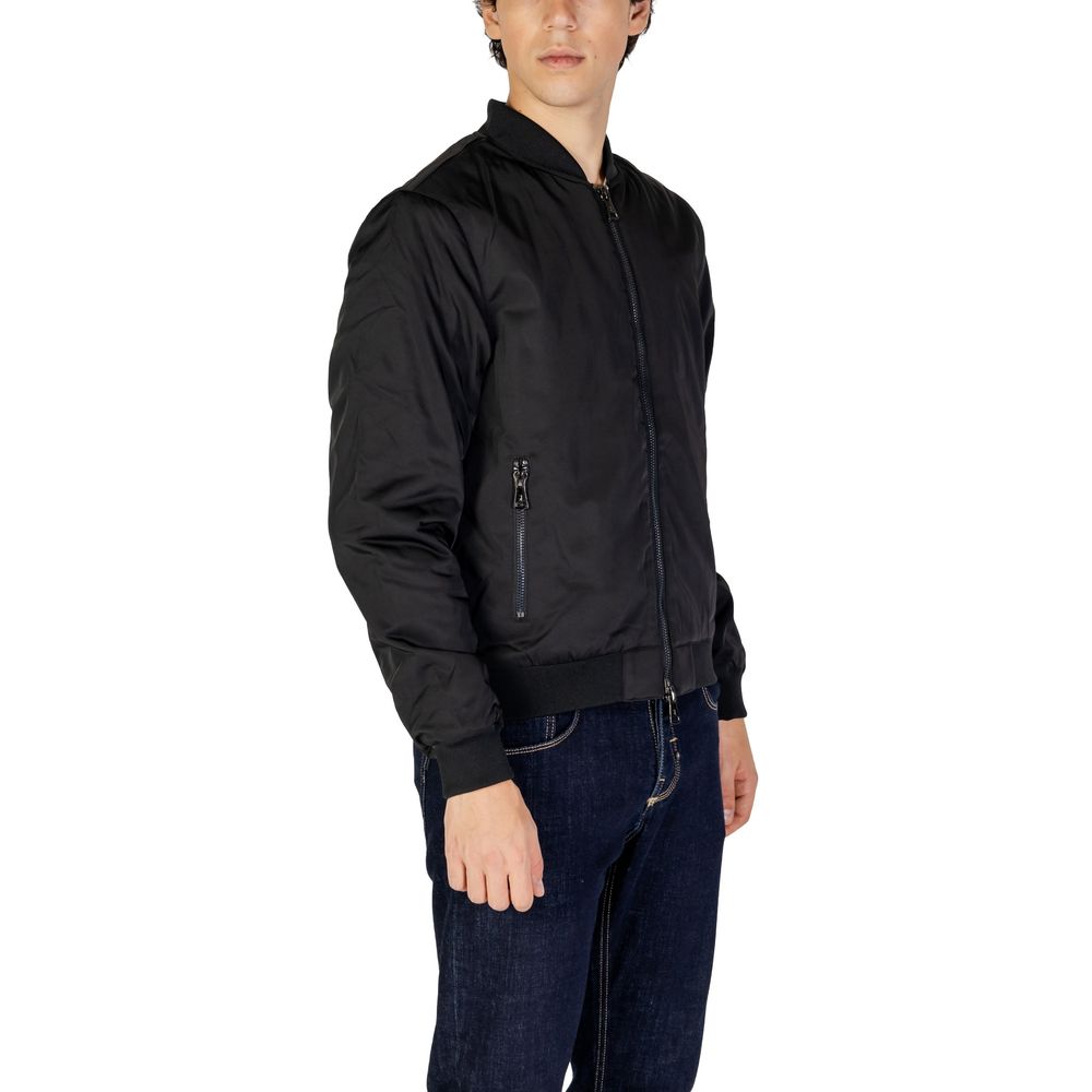 Gianni Lupo Black Polyester Jacket