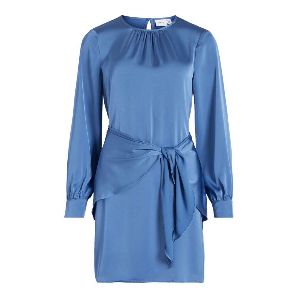 Vila Clothes Blue Polyester Polyester Dress