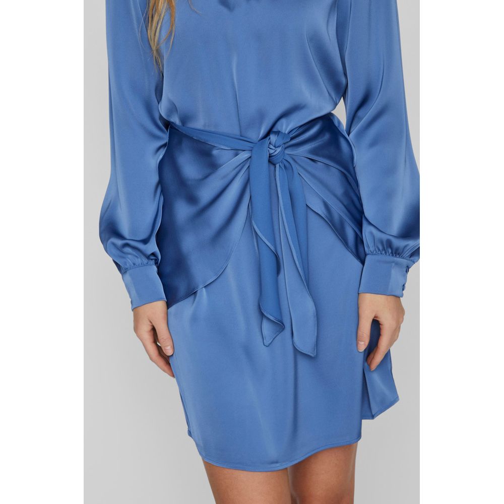 Vila Clothes Blue Polyester Polyester Dress