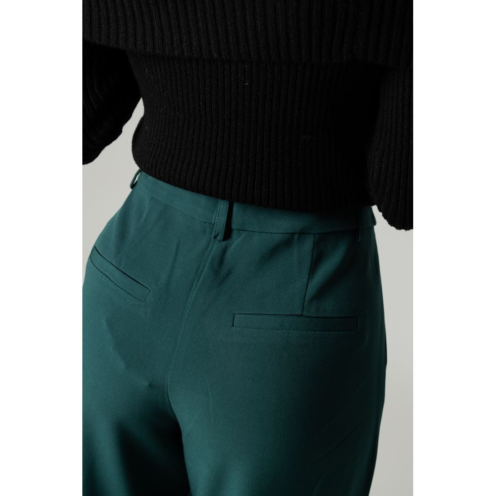 Vila Clothes Green Polyester Polyester Jeans & Pant