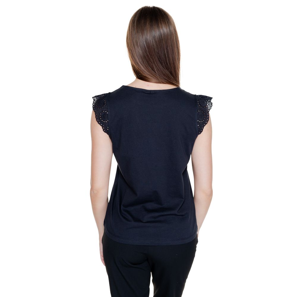 Vero Moda Black Cotton Cotton Tops & T-Shirt