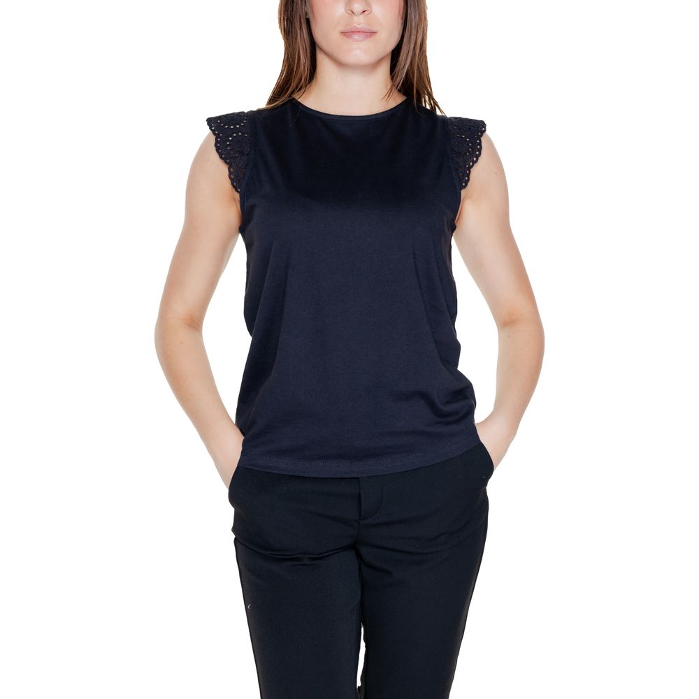 Vero Moda Black Cotton Cotton Tops & T-Shirt