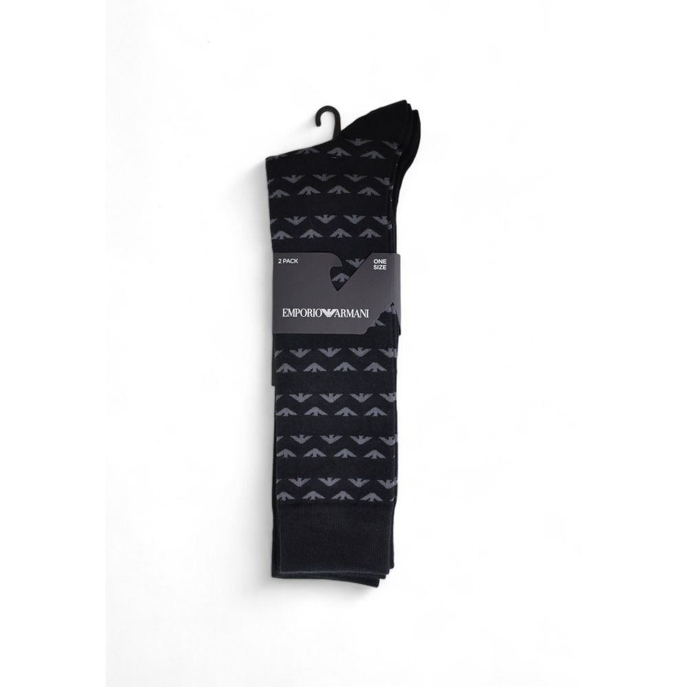 Emporio Armani Underwear Black Cotton Sock