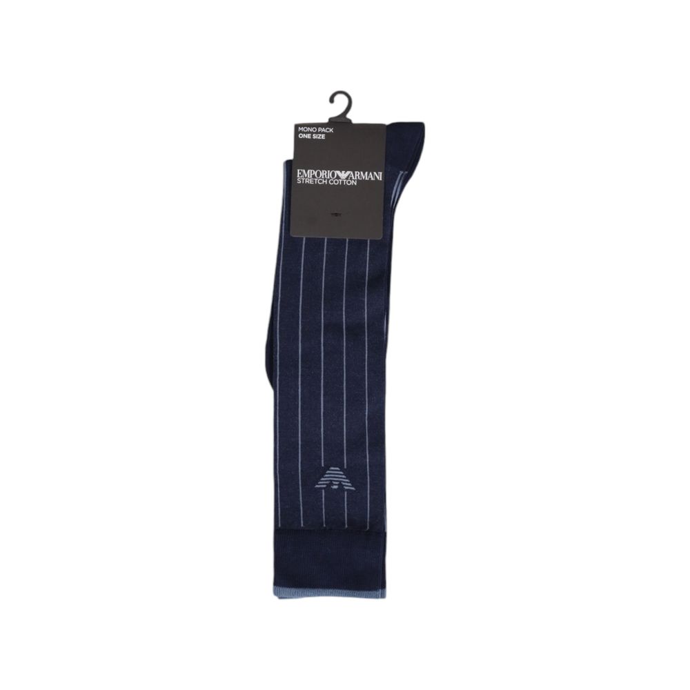 Emporio Armani Underwear Blue Cotton Sock