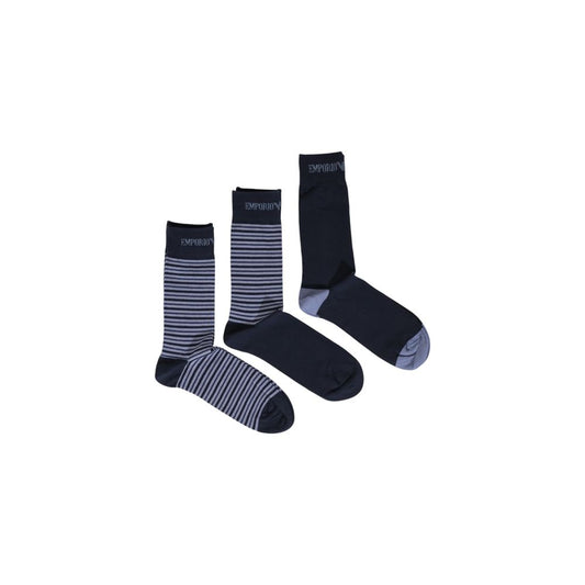 Emporio Armani Underwear Blue Cotton Sock