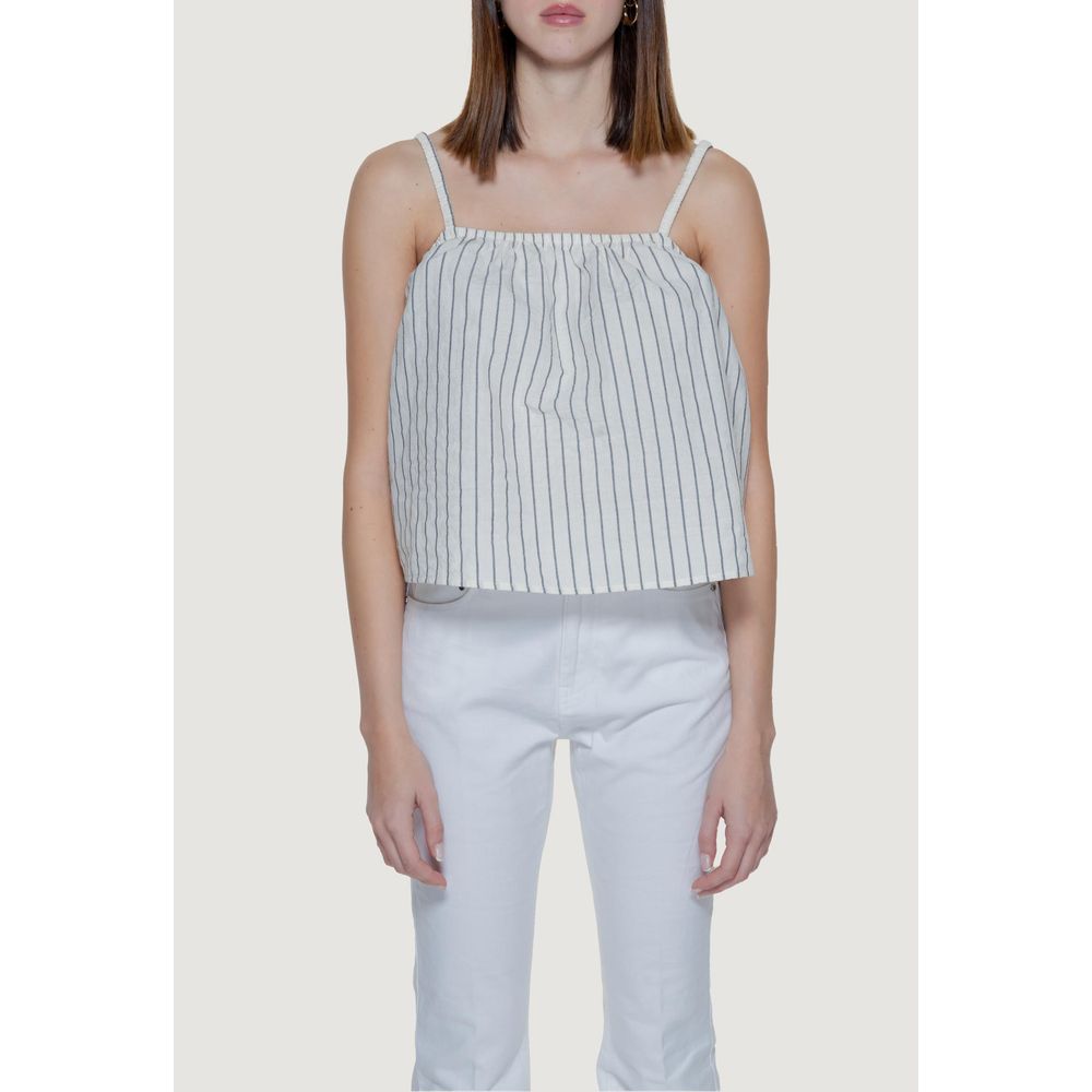 Vero Moda Beige Cotton Cotton Tops & T-Shirt