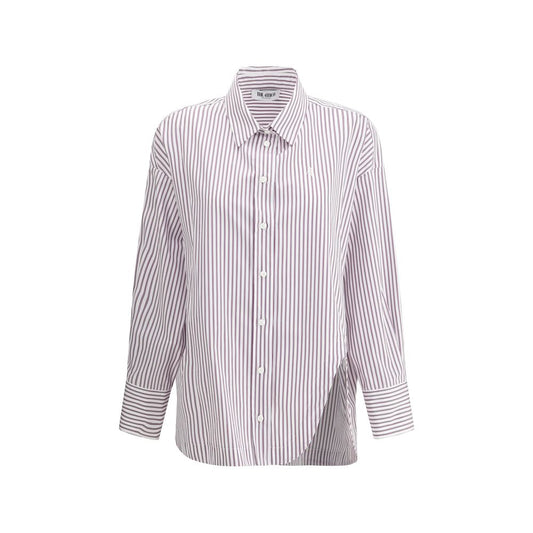 The Attico Asymmetrical strip Shirt