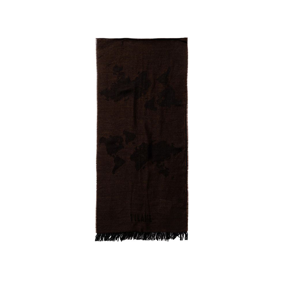 Alviero Martini Prima Classe Brown Viscose Scarf