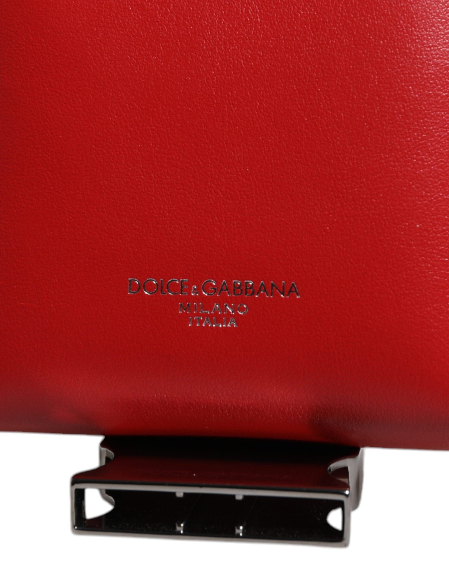 Dolce & Gabbana Red Leather Logo Zip Around Card Holder Wide Strap Wallet (Copy)